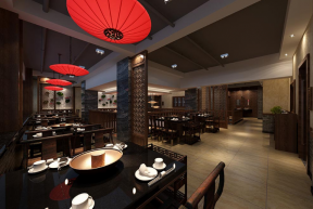  2019时尚火锅店装修效果图 2019火锅店特色装修效果图