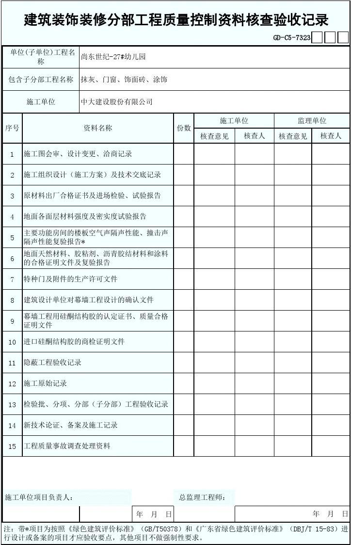 装饰装修工程质量竣工资料实例_装饰竣工资料_竣工工程质量报告