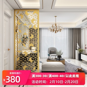 铁艺屏风网红隔断客厅玄关干区入户装饰简约现代工业风北欧镂空墙