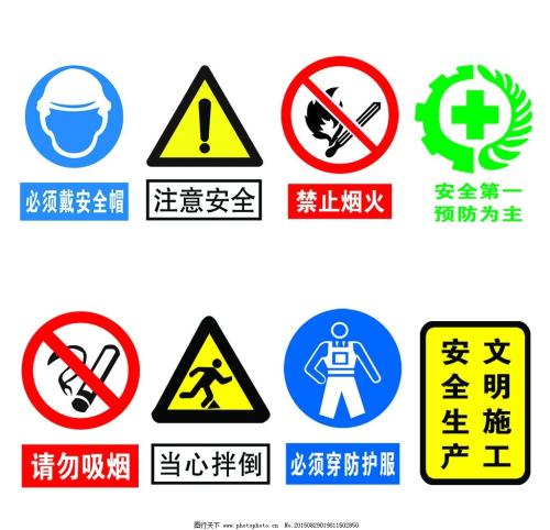 安全标识标牌大全_装修文明施工标识标牌_标识标牌设计