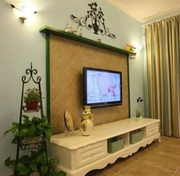 彩色电视墙装修效果图_中式电视 墙装修效果图_电视被景墙墙绘图片
