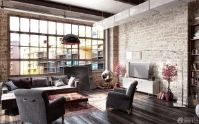 60平米loft装修 电视柜装修效果图片