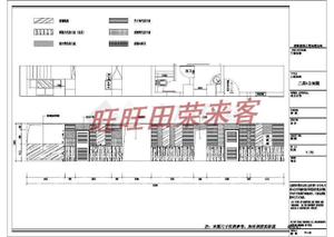 【厦门】某时尚快餐店室内装修施工cad图纸（含实景）