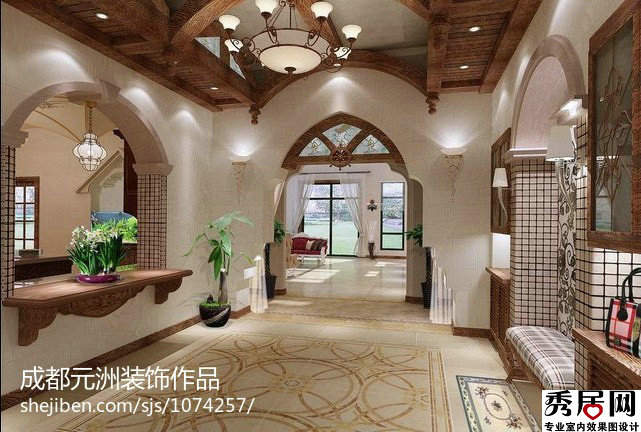 哥特式风格错层式别墅建筑室内设计作品 哥特式装修风格家具图片