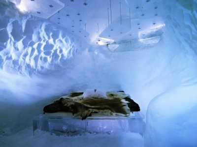 5款冰雕酒店装修效果图 冰雪主题度假酒店设计图片大全