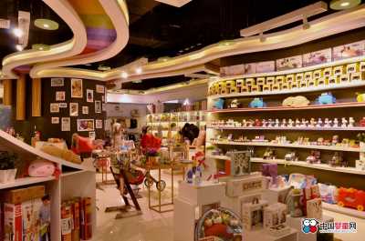 4款婴童店门头装修效果图 孕童奶粉店装修货架陈列布局设计图