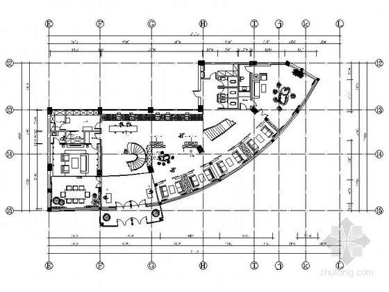 [吉林]中式古典风格文体中心茶楼室内装修图