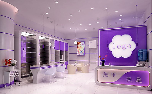 美甲院装修效果图_美甲工作室装修图片_美甲工作室装修效果图