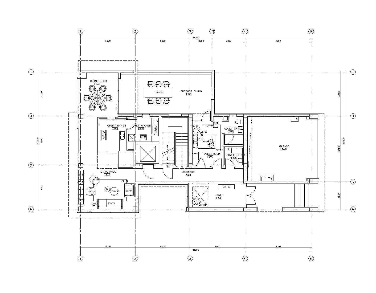 [江苏]如恩设计研究室-苏州万邦三居室样板房室内装修施工图