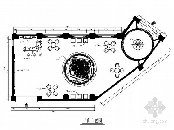 [福州]高档小区欧式风格售楼处室内装修施工图（含效果图）