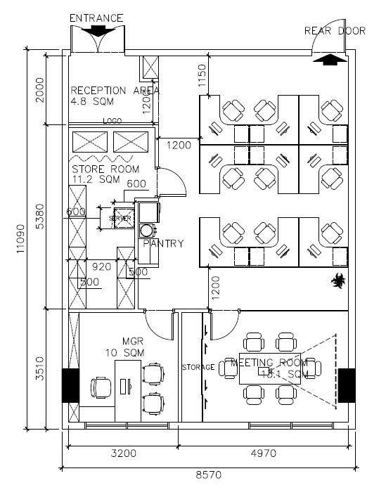 施工平面布置图_装饰装修平面布置图施工平面图_办公楼施工总平面图布置cad