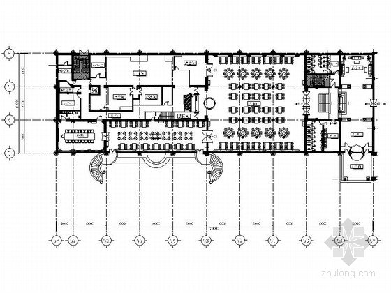 [北京]华贵高雅特级俄式西餐厅室内装修施工图（含实景）