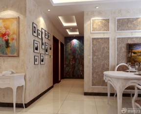 过道玄关装修效果图 石膏板吊顶装修效果图片