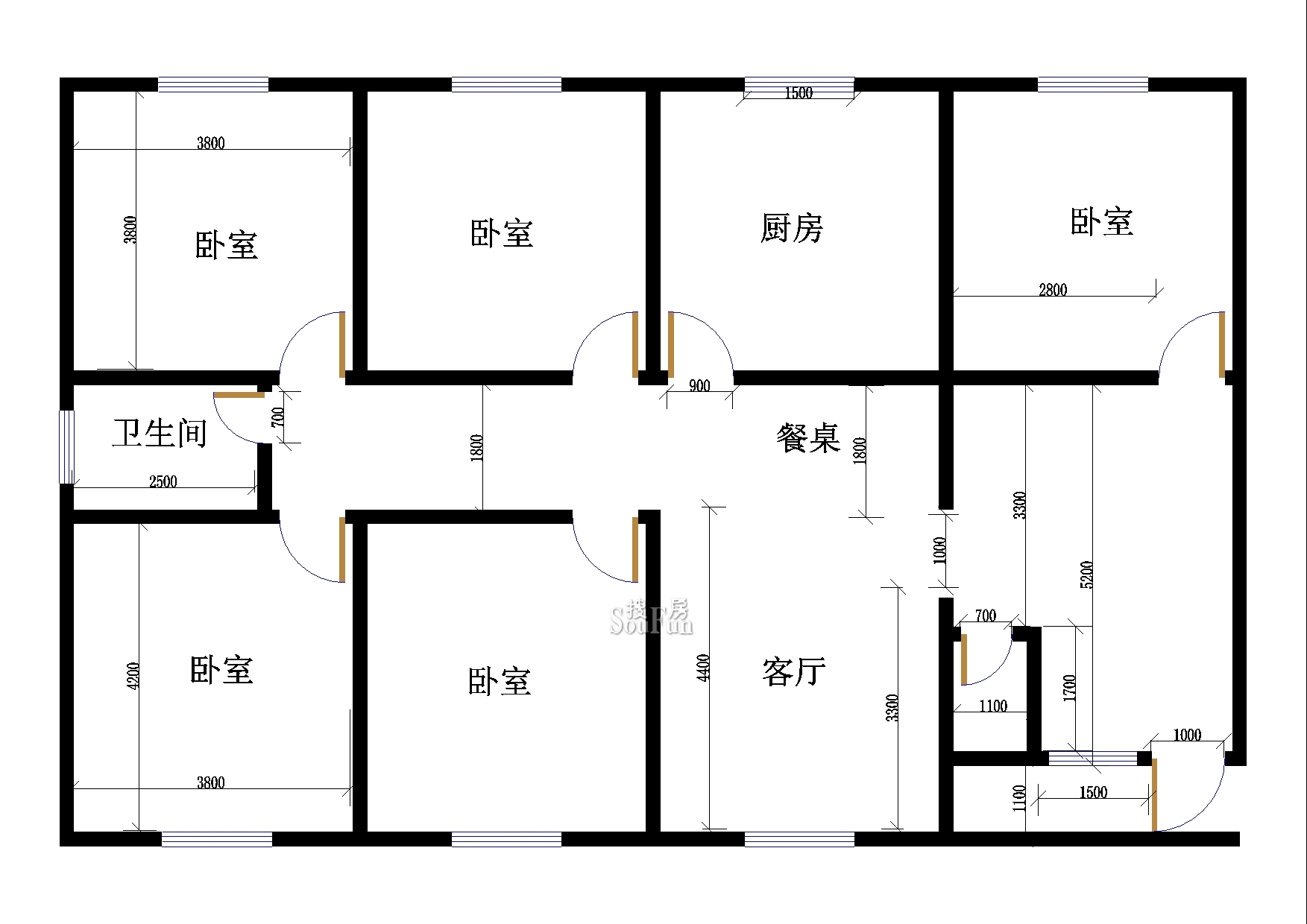 房屋平面图长方形图片