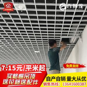 百狮龙铝格栅铁格栅吊顶材料自装天花装饰网格栏方格葡萄架铝方通