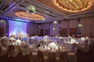 4款宴会厅装修效果图 五星级婚宴酒店欧式宴会厅装饰设计图
