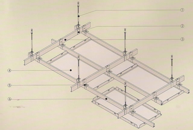 吊顶龙骨架图结构图图片