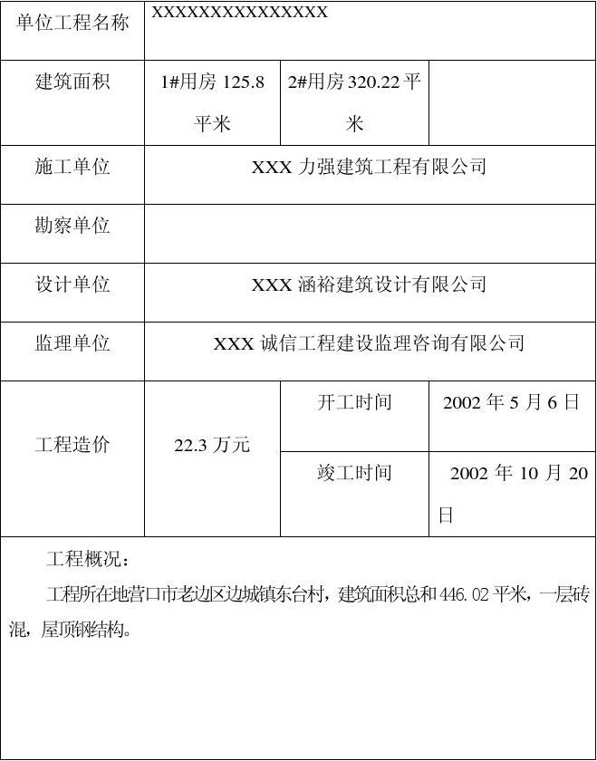 施工单位竣工报告范本_装修工程开工报告范本_装修工程竣工验收报告范本