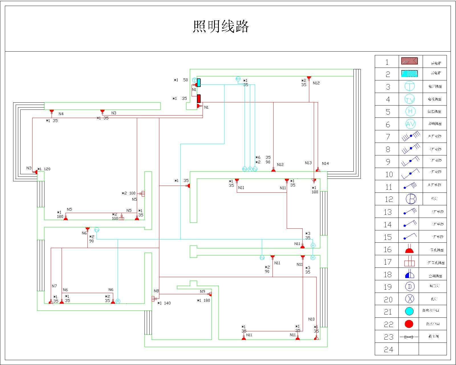 新房装修电路图图片