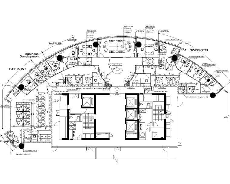 现代风格办公空间装修设计施工图+效果图