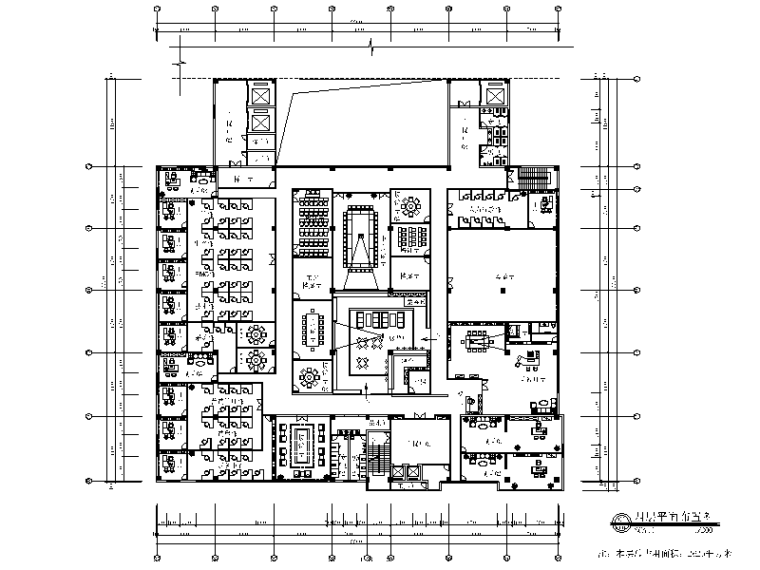科技办公室内装修设计施工图（含效果图）