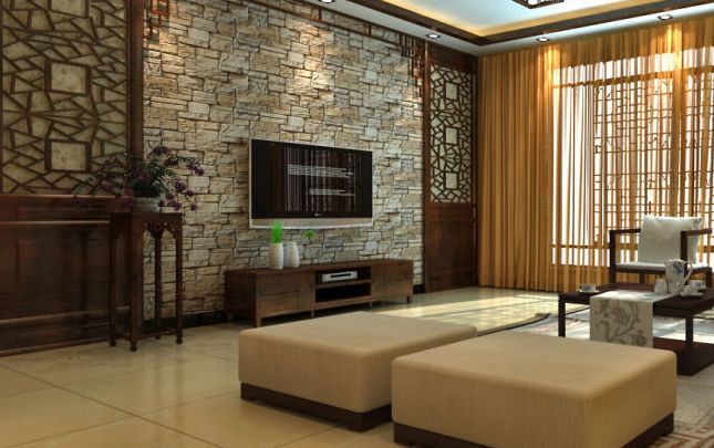 小型图文店装修效果图_房屋装修效果图文化石_房屋客厅装修效果图