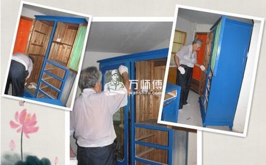 网购白色胚喷漆实木家具换色改色翻新方法案例