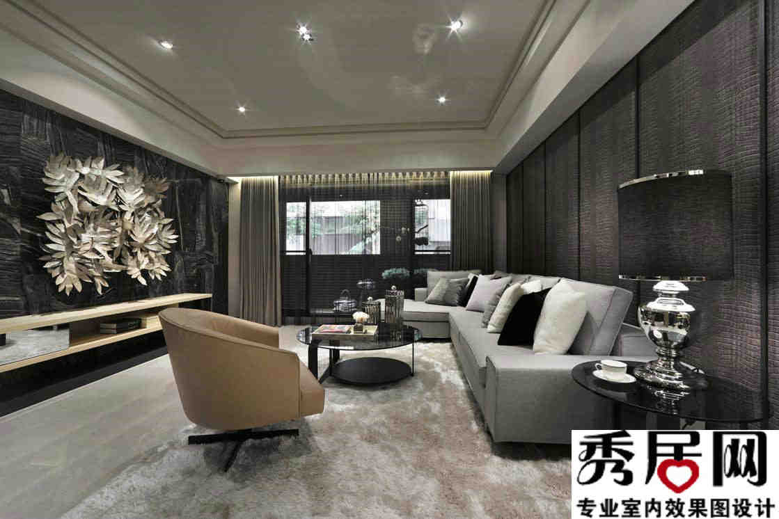 客厅吊顶led灯饰安装位置装修效果图 现代风格客厅装饰节能led灯泡装修图