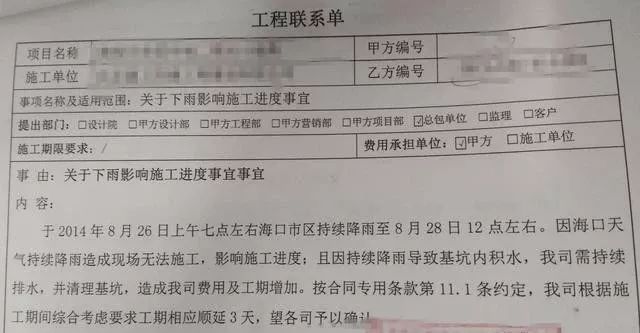 工程联系单、变更单、签证单如何使用