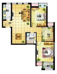 花8万改造92平三居室房子